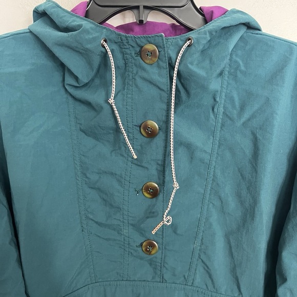 Vintage Columbia Sportswear Anorak Pullover Jacket Medium Teal Purple Hooded 90s - Picture 6 of 14